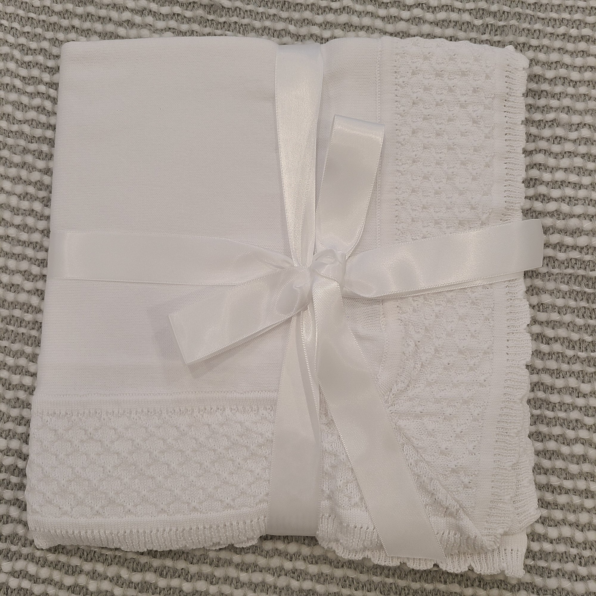 Feltman Brothers Special Occasion Knit Blanket White