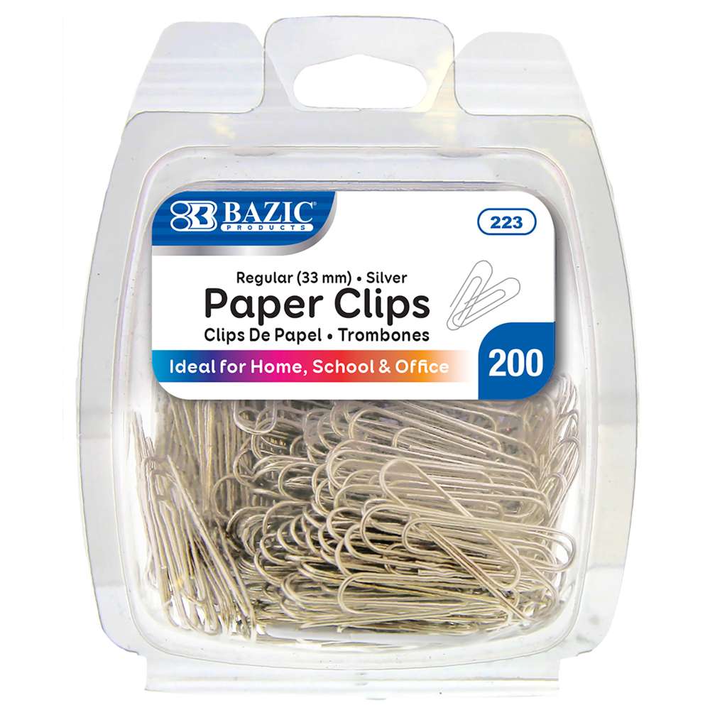 Bazic Paper Clips 200 Pack