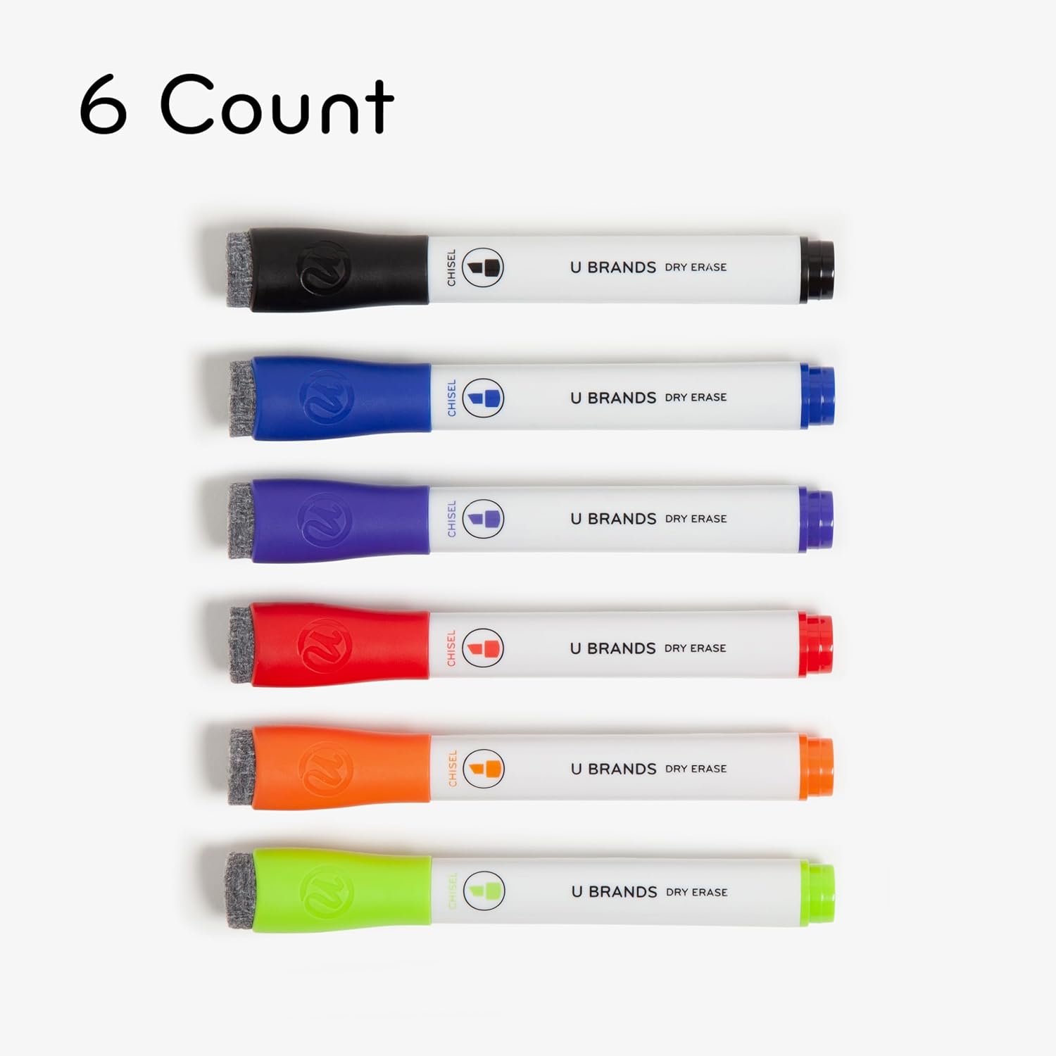 U Brands Magnetic Dry Erase Markers 6 Count