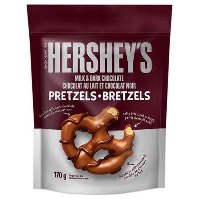 Hershey's Milk & Dark Chocolate Dipped Pretzels 170g