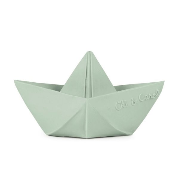 Oli & Carol Origami Boat Mint Bath Toy