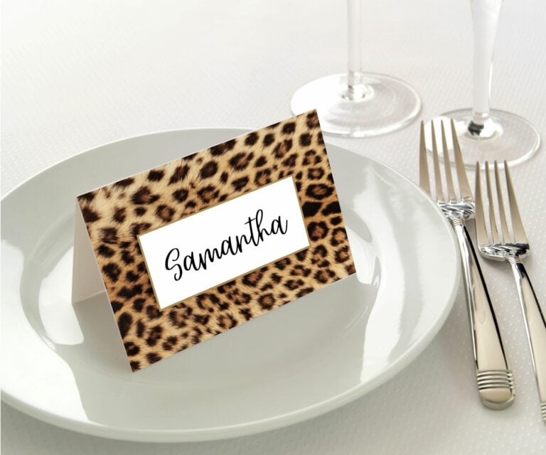 Manor Road Leopard Place Cards 45pk