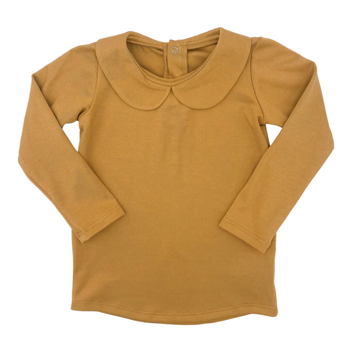 Little & Lively Sunflower Long Sleeve Peter Pan Shirt - 3T-4T