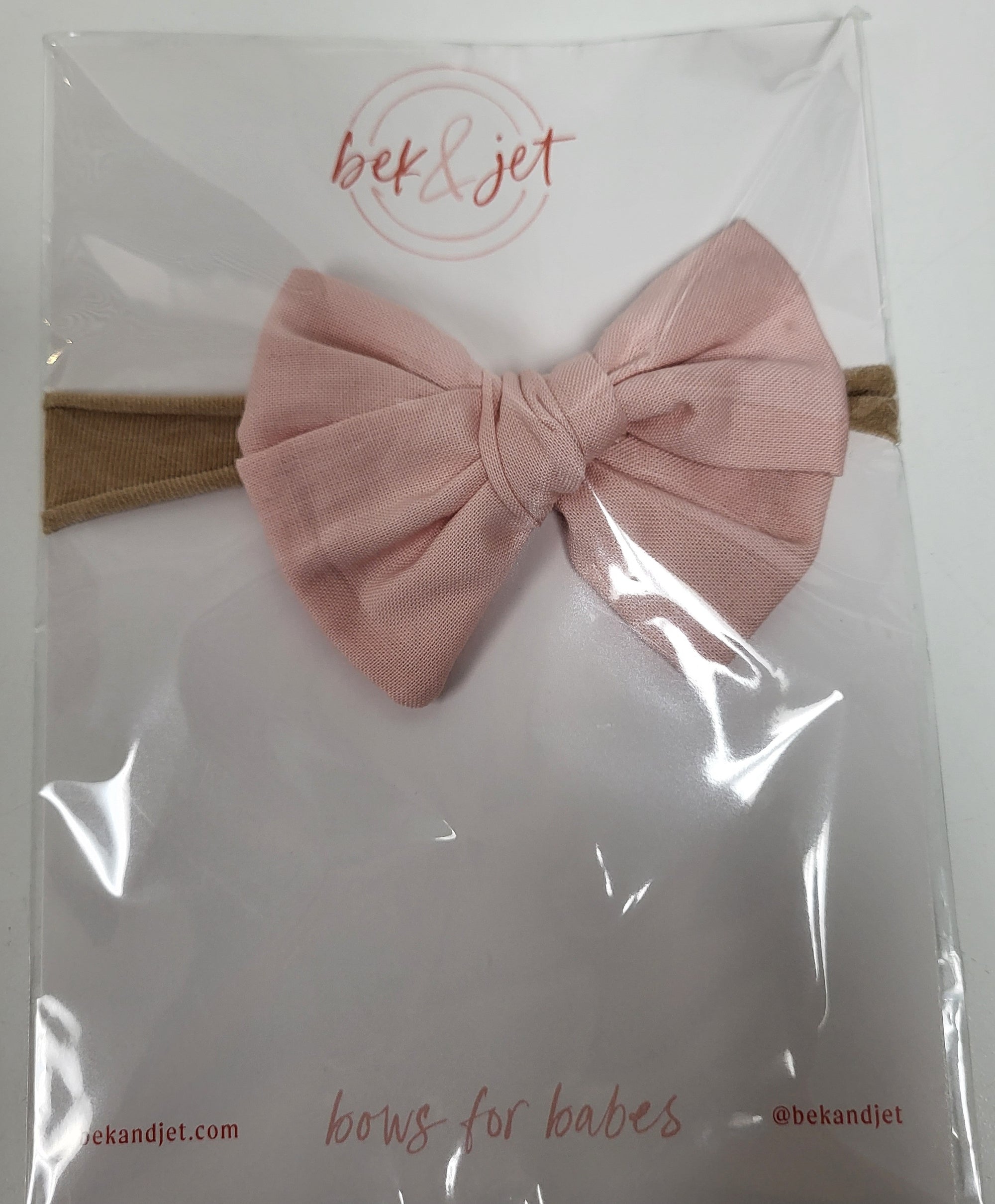 bek&jet Blush Midi Bow Headband