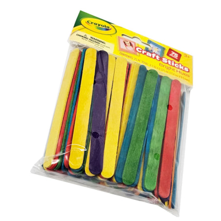 Crayola Craft Sticks Bright Hues 75pcs