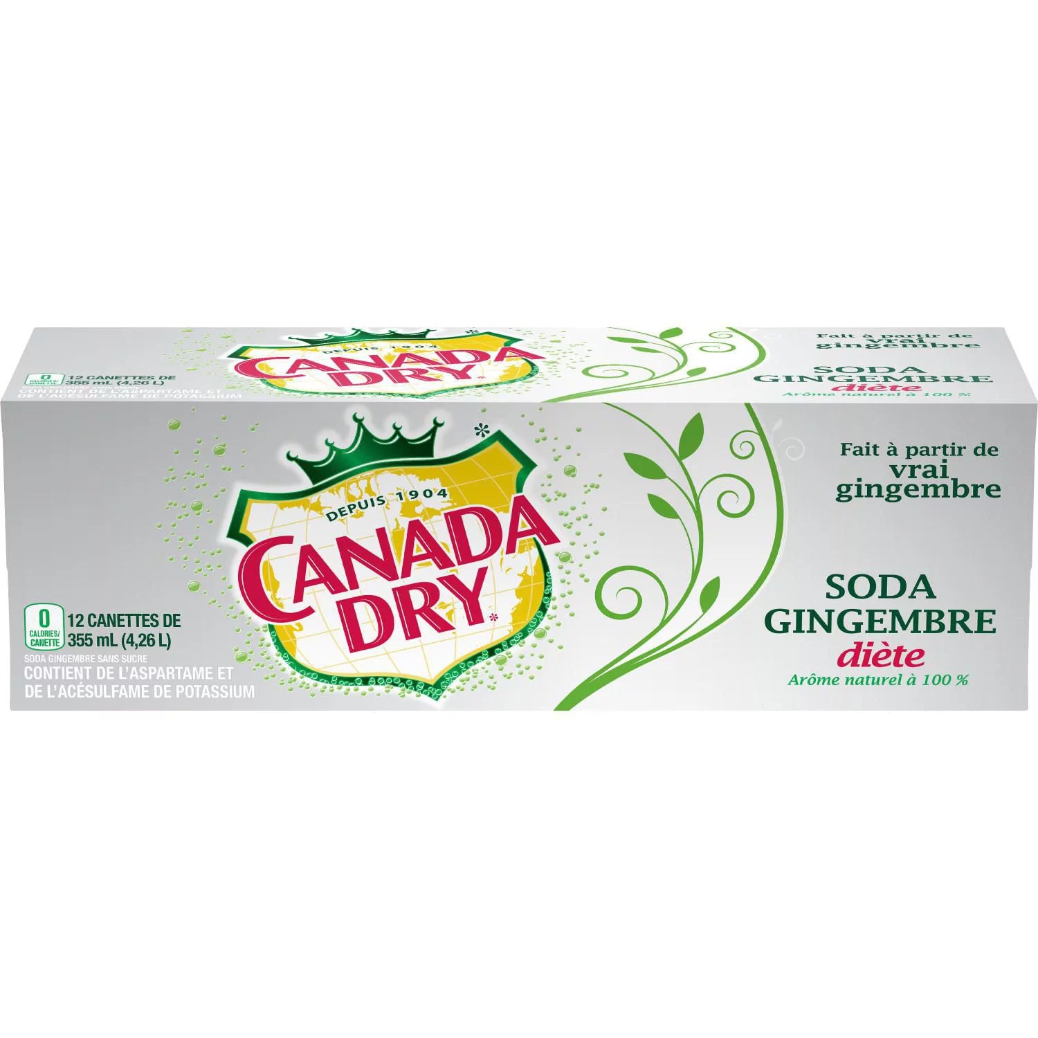 Canada Dry Diet Ginger Ale 12 x 355ml