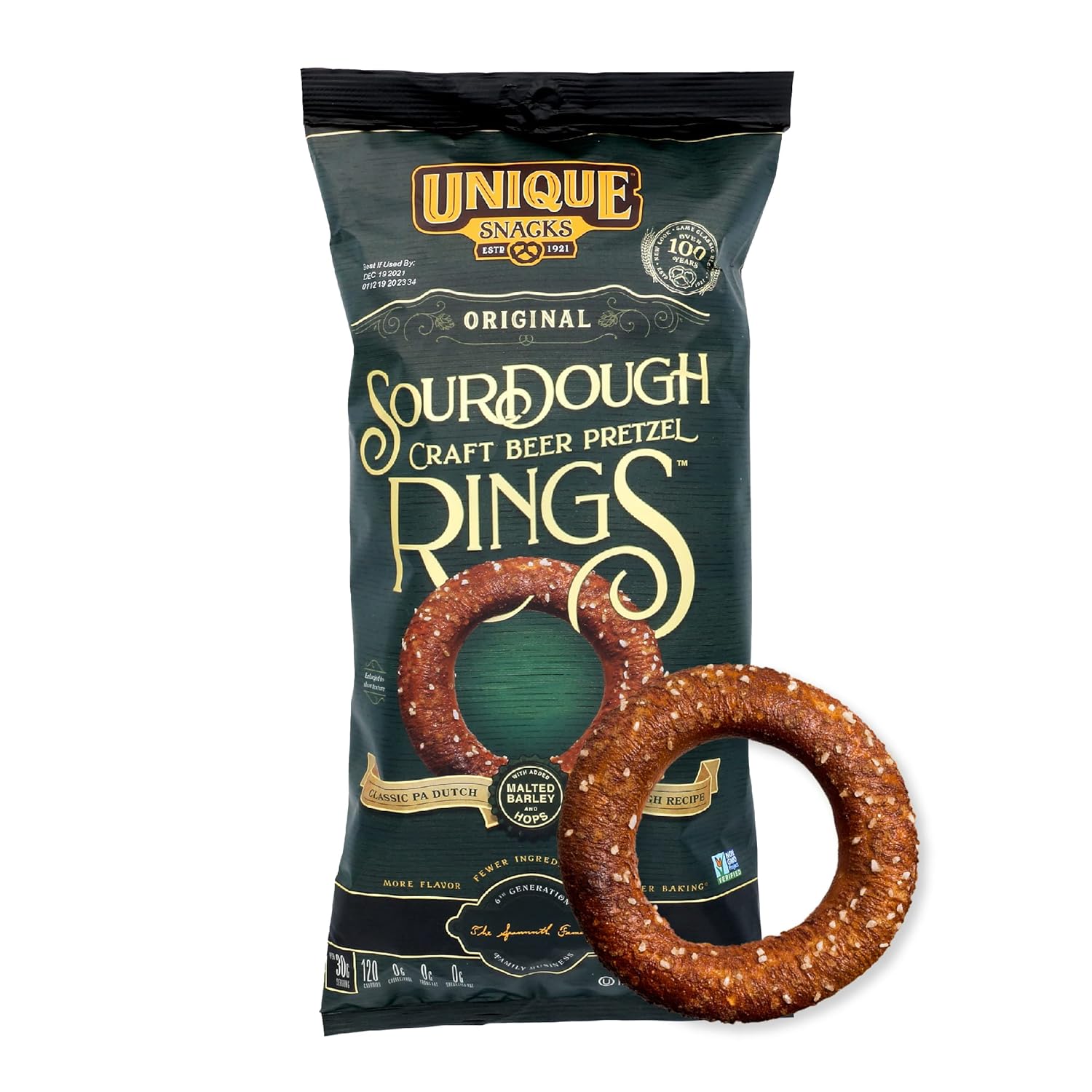 Unique Snacks Sourdough Craft Beer Pretzel Rings 11oz