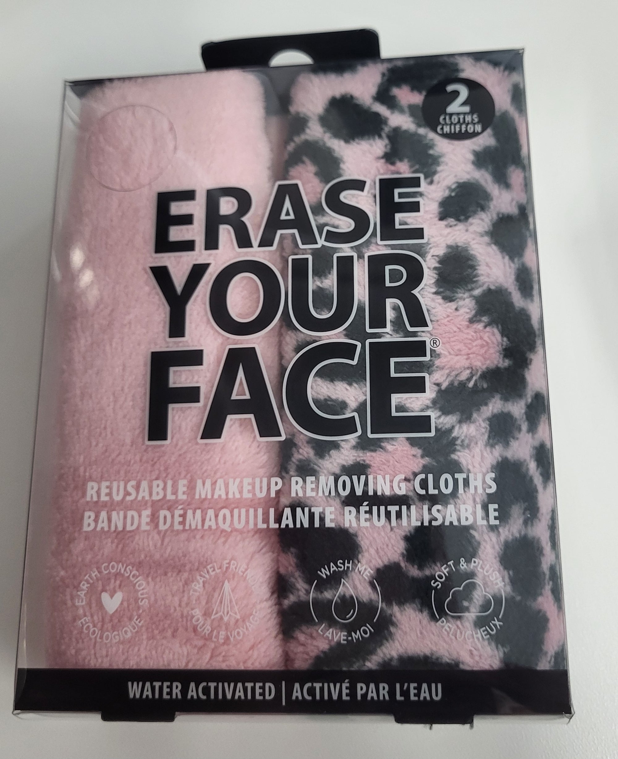 Erase Your Face Reusable Makeup Removing Cloths 2pk