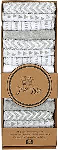 Jess & Lulu Grey Terry Washcloths 16pk