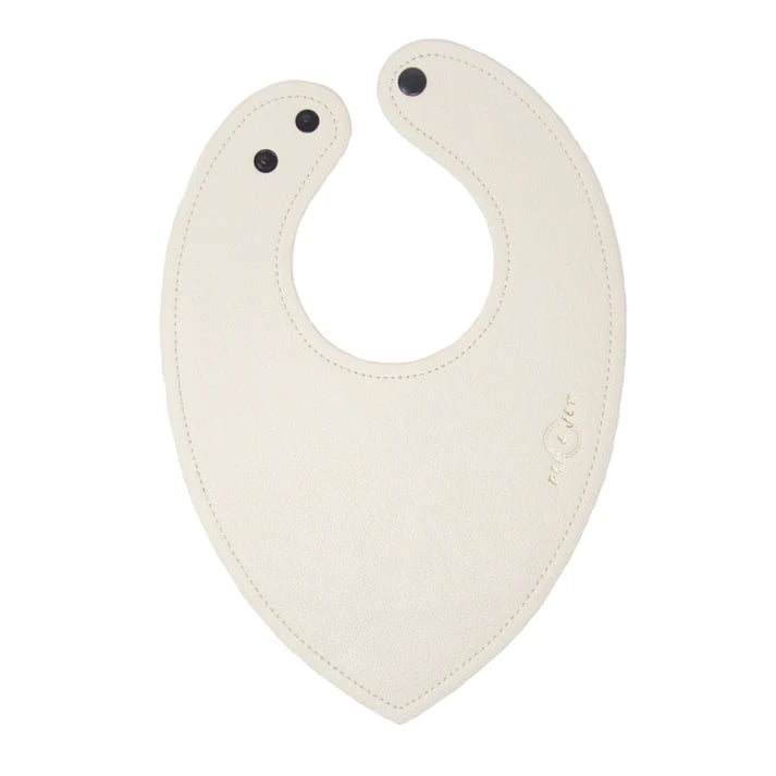 bek&jet Ivory Vegan Leather Bib