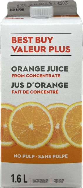 Best Buy No Pulp Orange Juice  1.6L