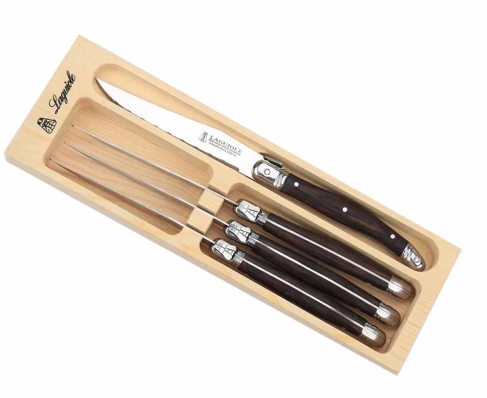 Stokes Laguiole Pakka 4pc Steak Knife Set