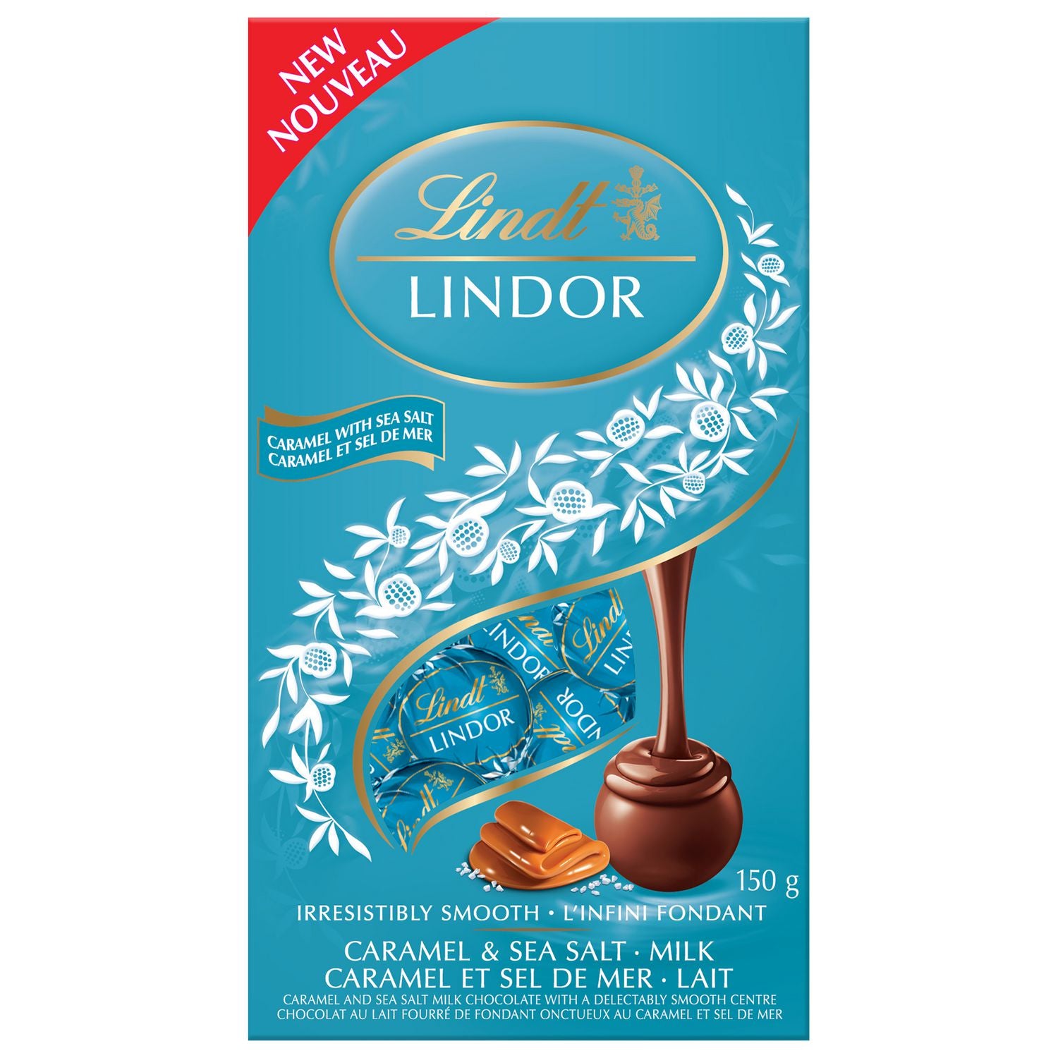 Lindt Lindor Milk Caramel Sea Salt Chocolate Truffles 150g