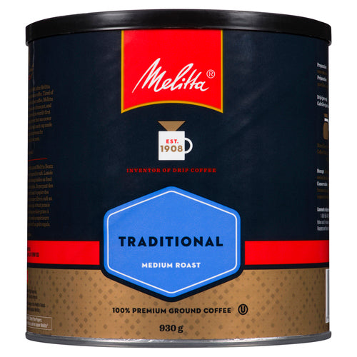 Melitta Premium Traditional Medium Roast Ground Coffee 930g