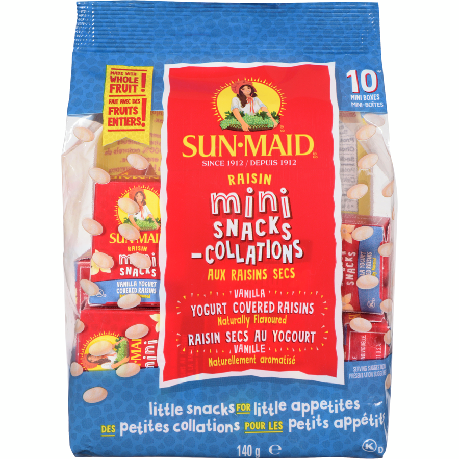 Sun-Maid Vanilla Yogurt Covered Raisins Mini Snacks 10 x 14g