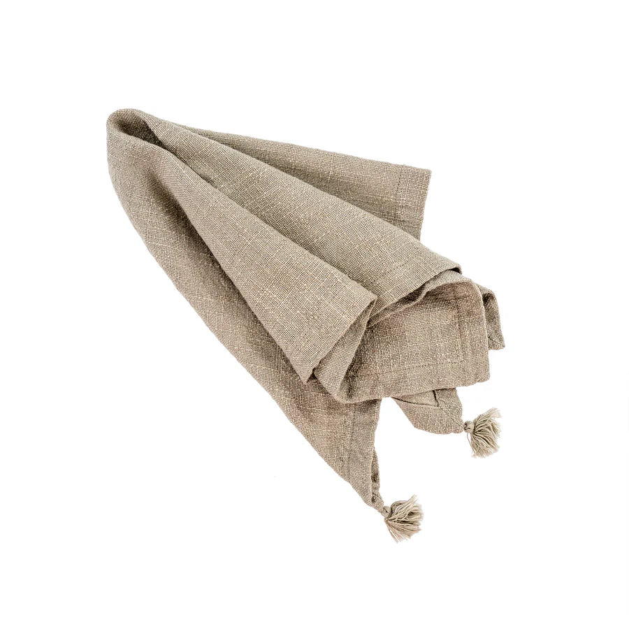 Indaba Tassel Napkins Grey