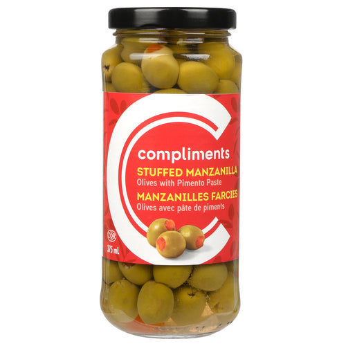 Compliments Manzanilla Stuffed Olives 375ml