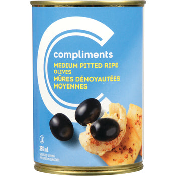 Compliments Pitted Black Olives 398 ml