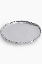 Pampa Bay Round Appetizer/Dessert Plate Silver Porcelain