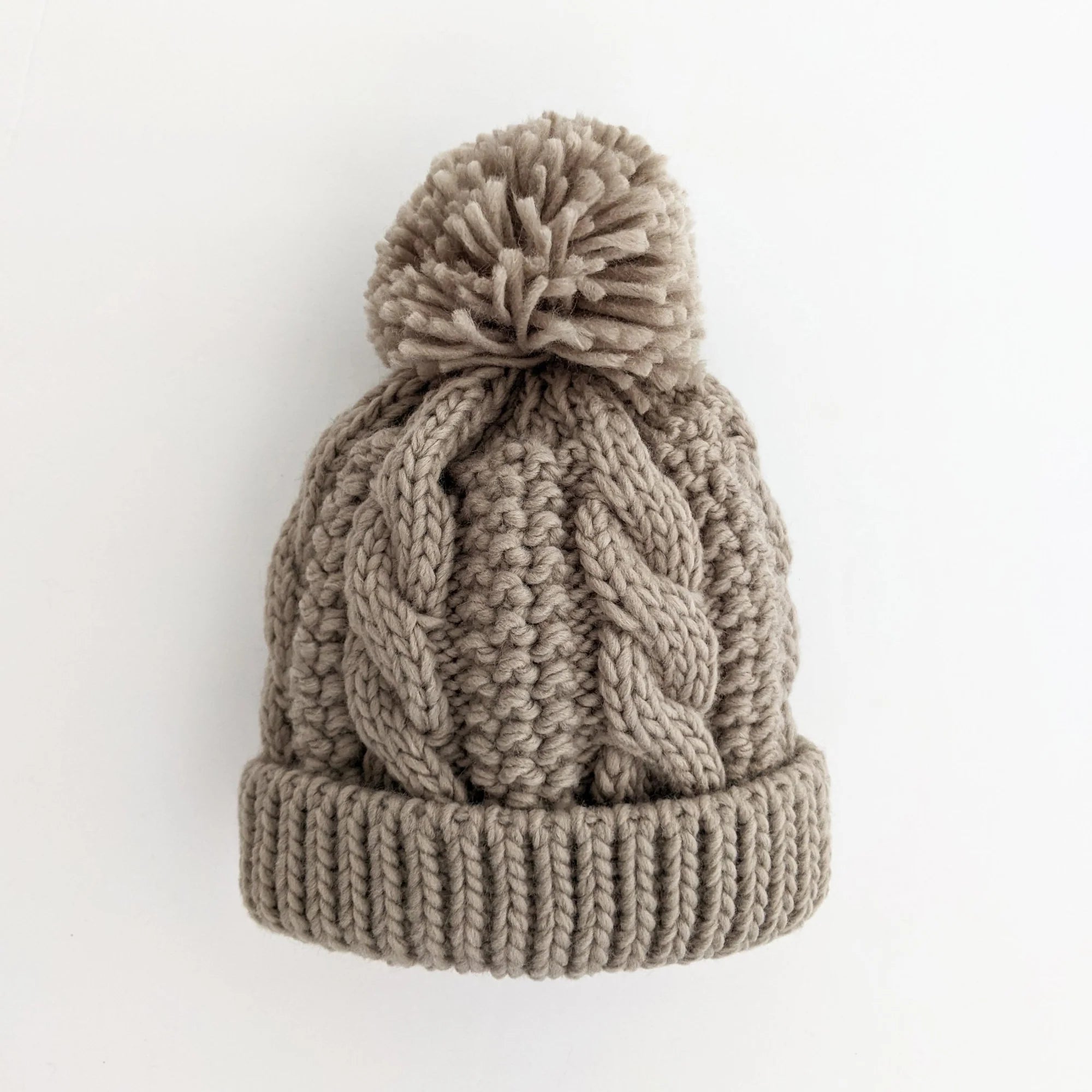 Huggalugs Cable Knit Beanie Pebble 2-6 Years