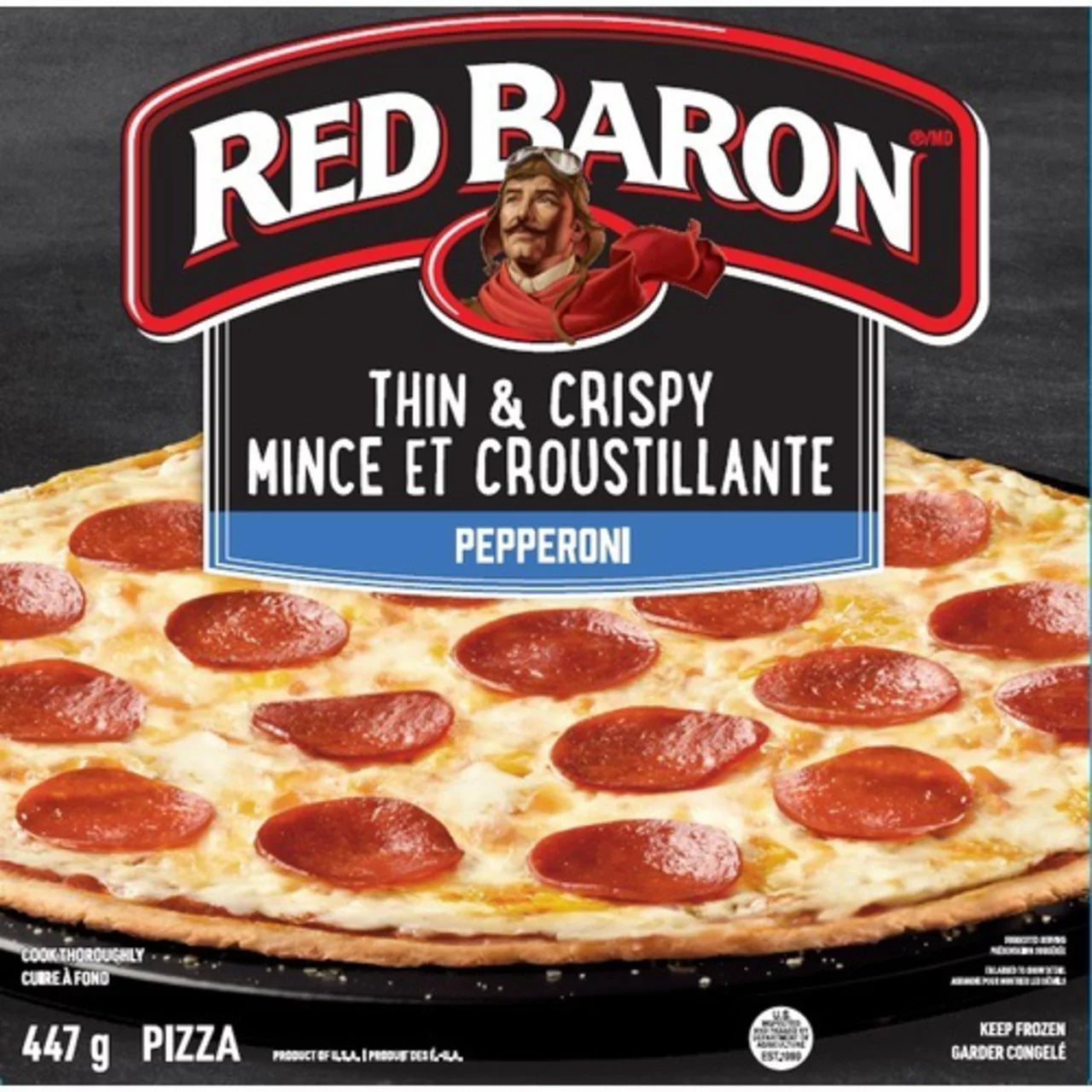 Red Baron Thin Crust Pepperoni Pizza 447g