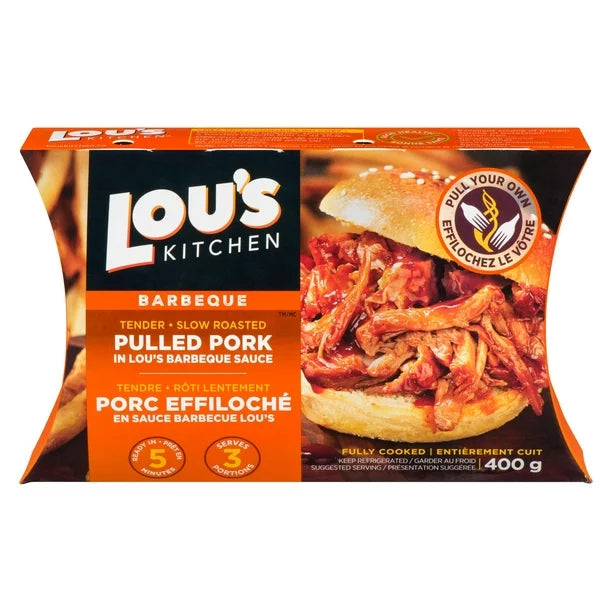 Lou's Barbecue Pulled Pork In Barbeque Sauce 400 g