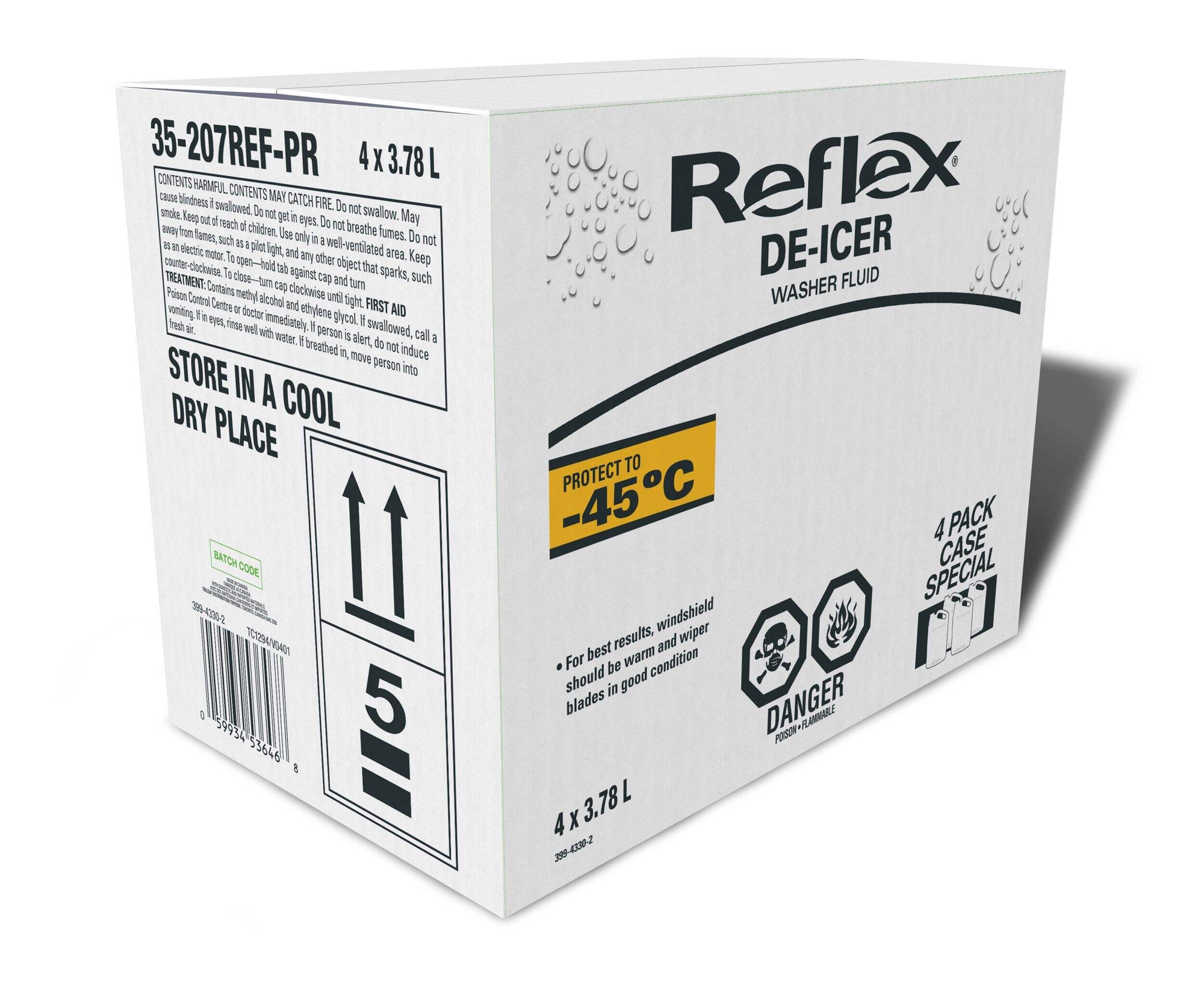 Reflex De-icer Windshield Washer Fluid 4pk