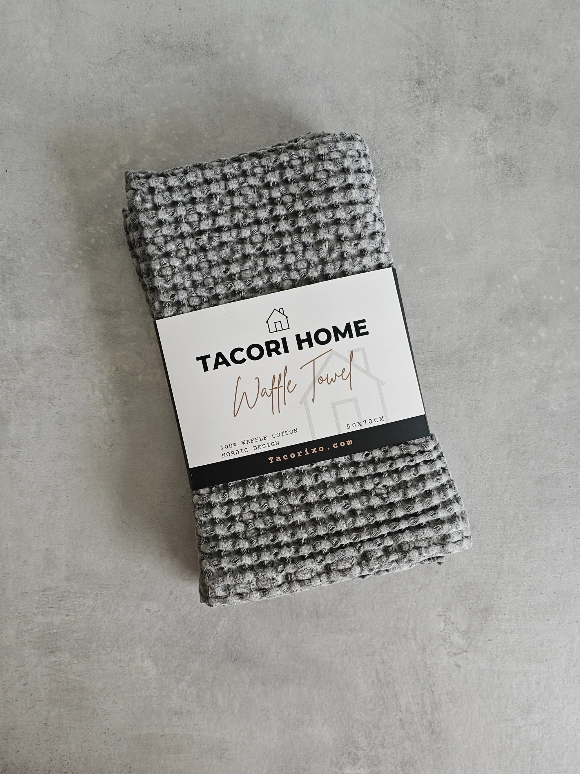 Tacori Home Waffle T Towel Light Grey 50 x 70cm