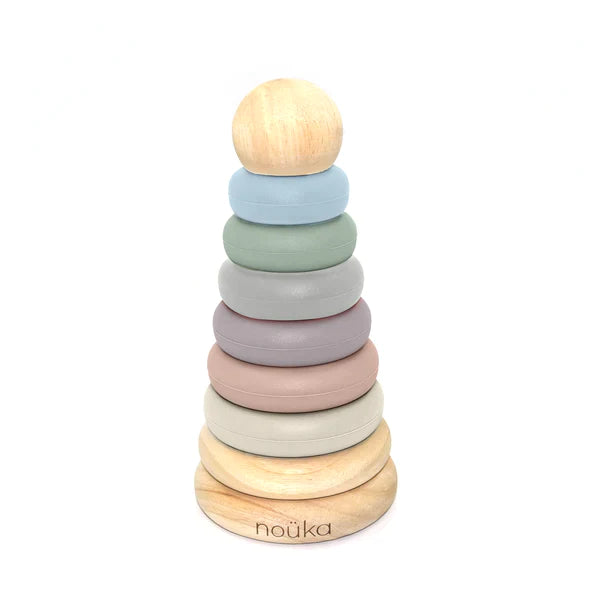 nouka Wood & Silicone Stacker Sand Tower