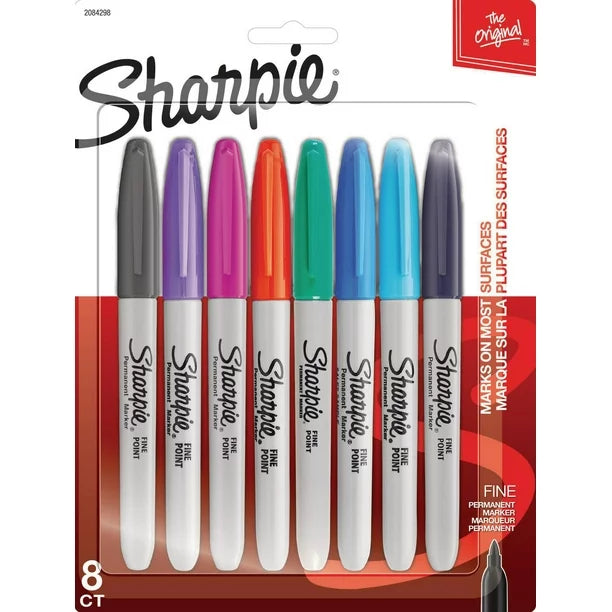 Sharpie Permanent Fine Tip Markers 8ct