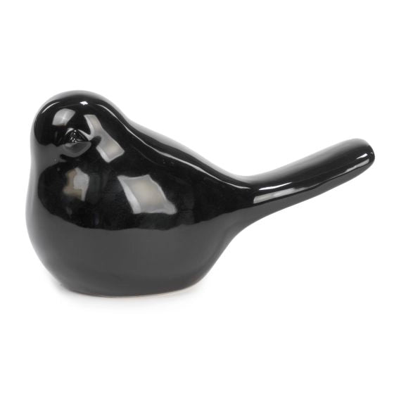 Black Ceramic Bird Decor