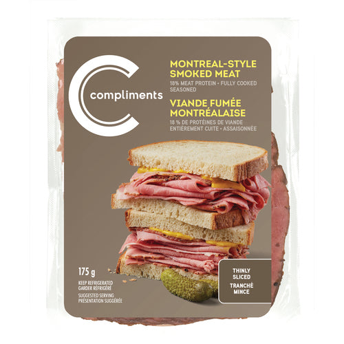 -Compliments Montreal-Style Thinly Sliced Smoked Meat 175g