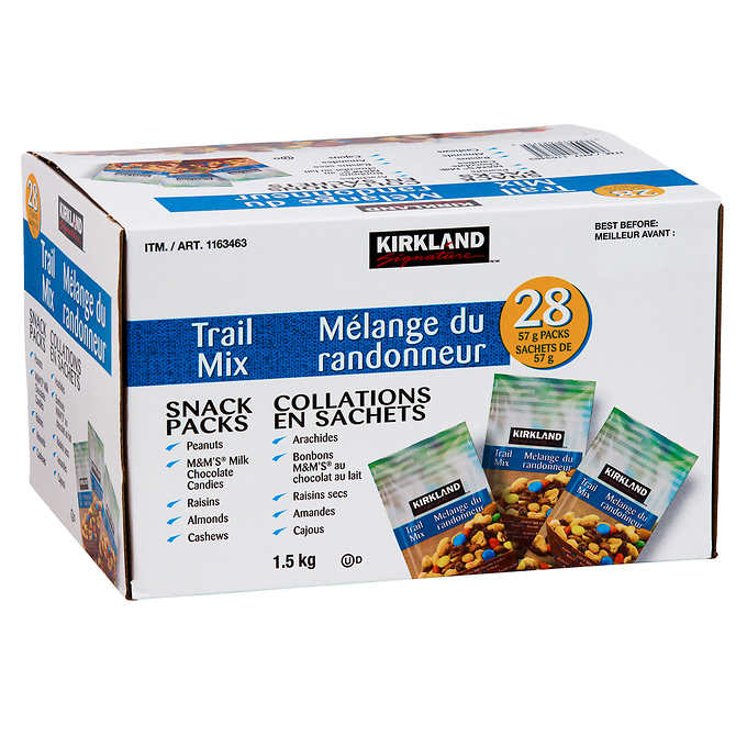 Kirkland Signature Trail Mix Snack Packs 28 x 57g