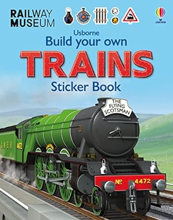 Usborne Build Your Own Trains Sticker Book