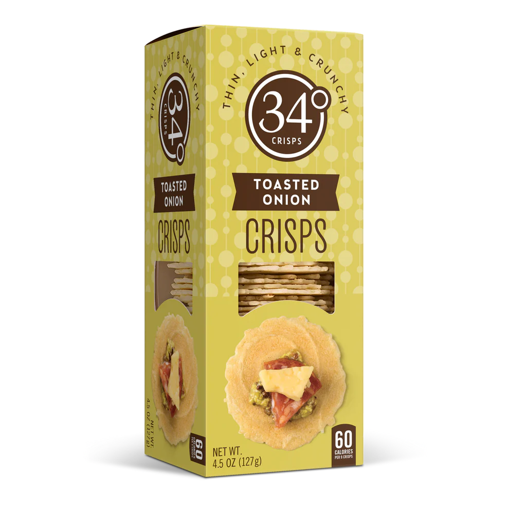 34 Degree Toasted Onion Crisp Crackers 127g