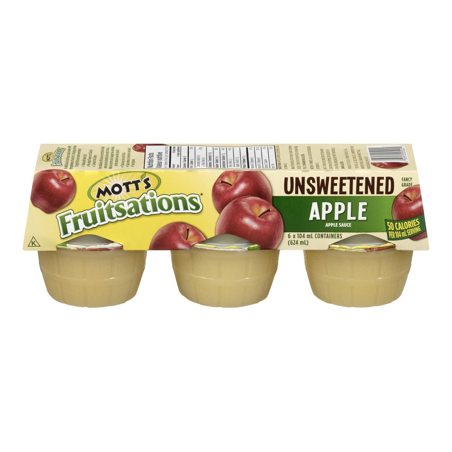 Mott's Fruitsations Unsweetened Apple 6 x 104ml