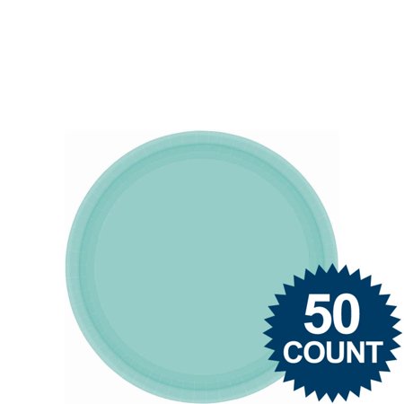 Party Pak Robins Egg Blue Plastic Plates 50ct