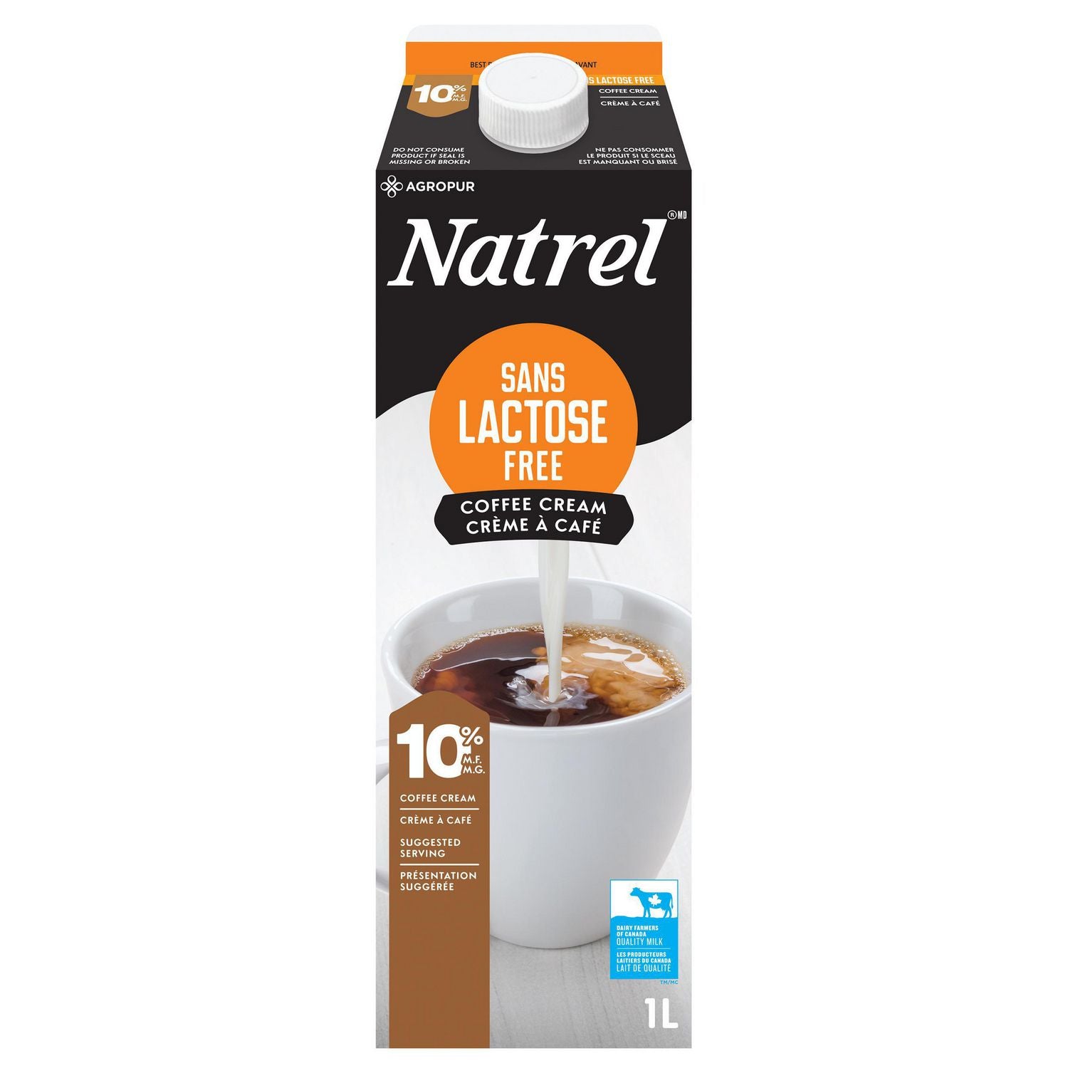 Natrel Lactose Free 10% Coffee Cream 1L