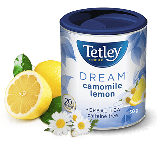 Tetley Dream Camomile Lemon Herbal Caffeine Free Tea 30g