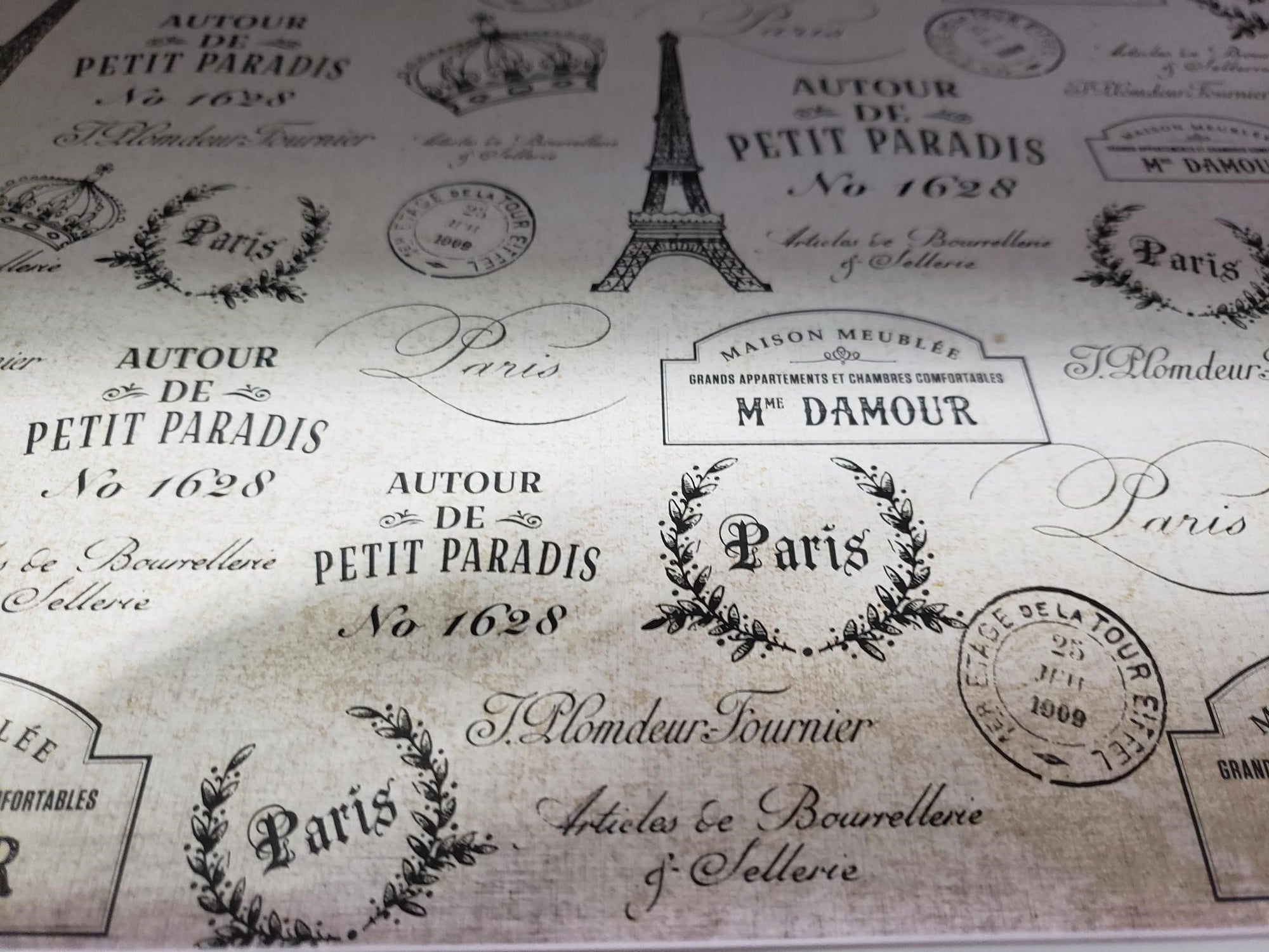 Paris Passport Individual Paper Place Mat