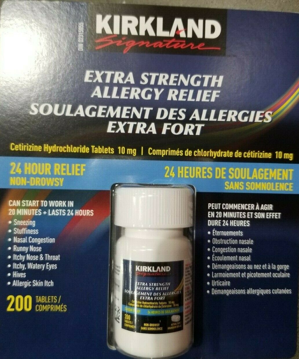 Kirkland Extra Strength 10 mg Allergy Relief Tablets 200ct