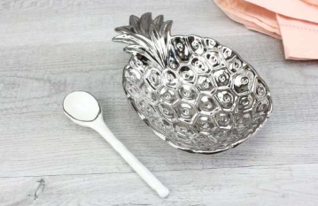 Silver Pineapple Dish Gift Set