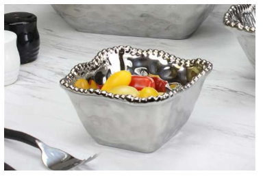 Square Silver Bowl - 2251