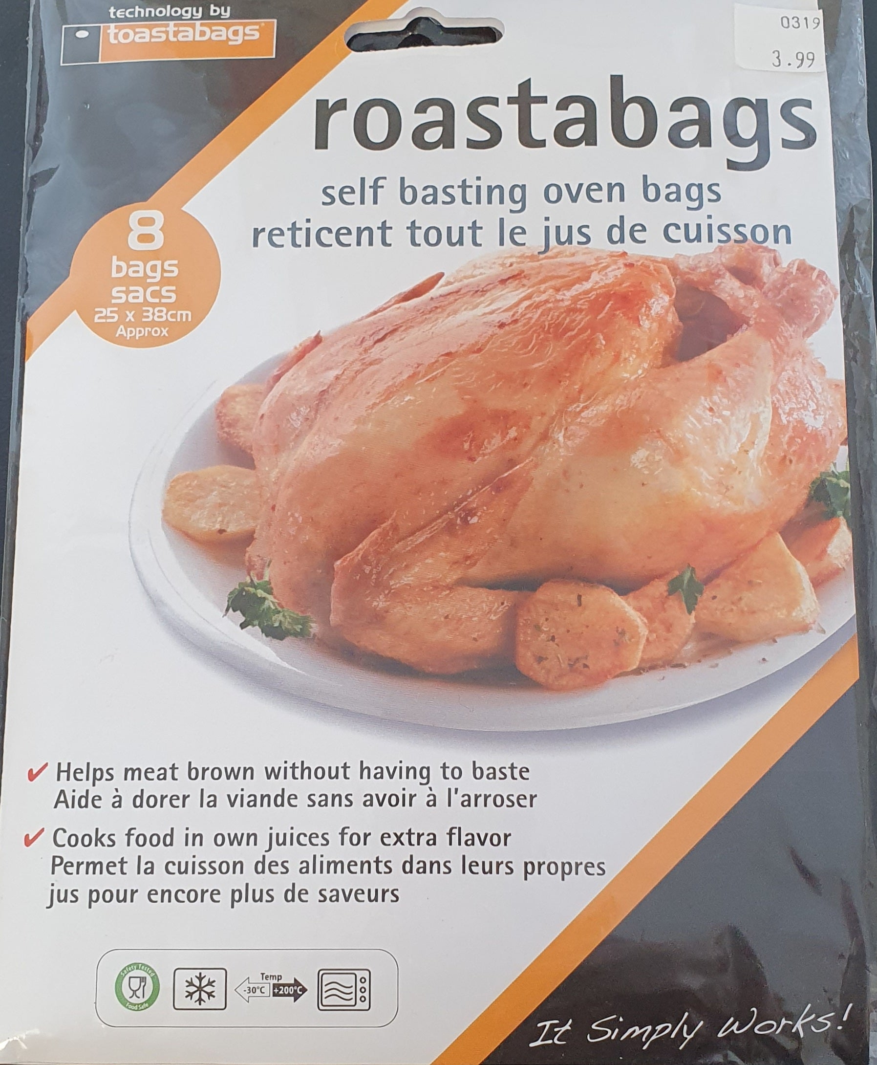 ROSTABAGS SELF BASTING OVEN BAGS 8 PK