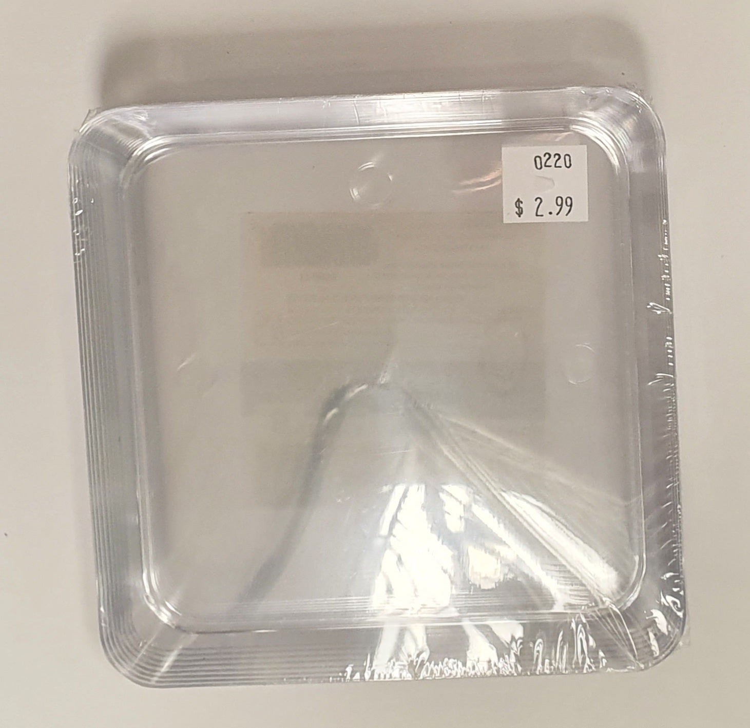 Square Clear Plastic Plates 5``