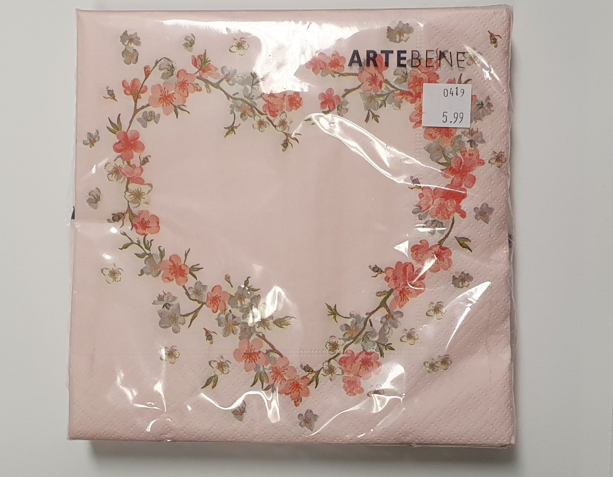 ArteBene  Floral Heart Luncheon Napkins 20ct