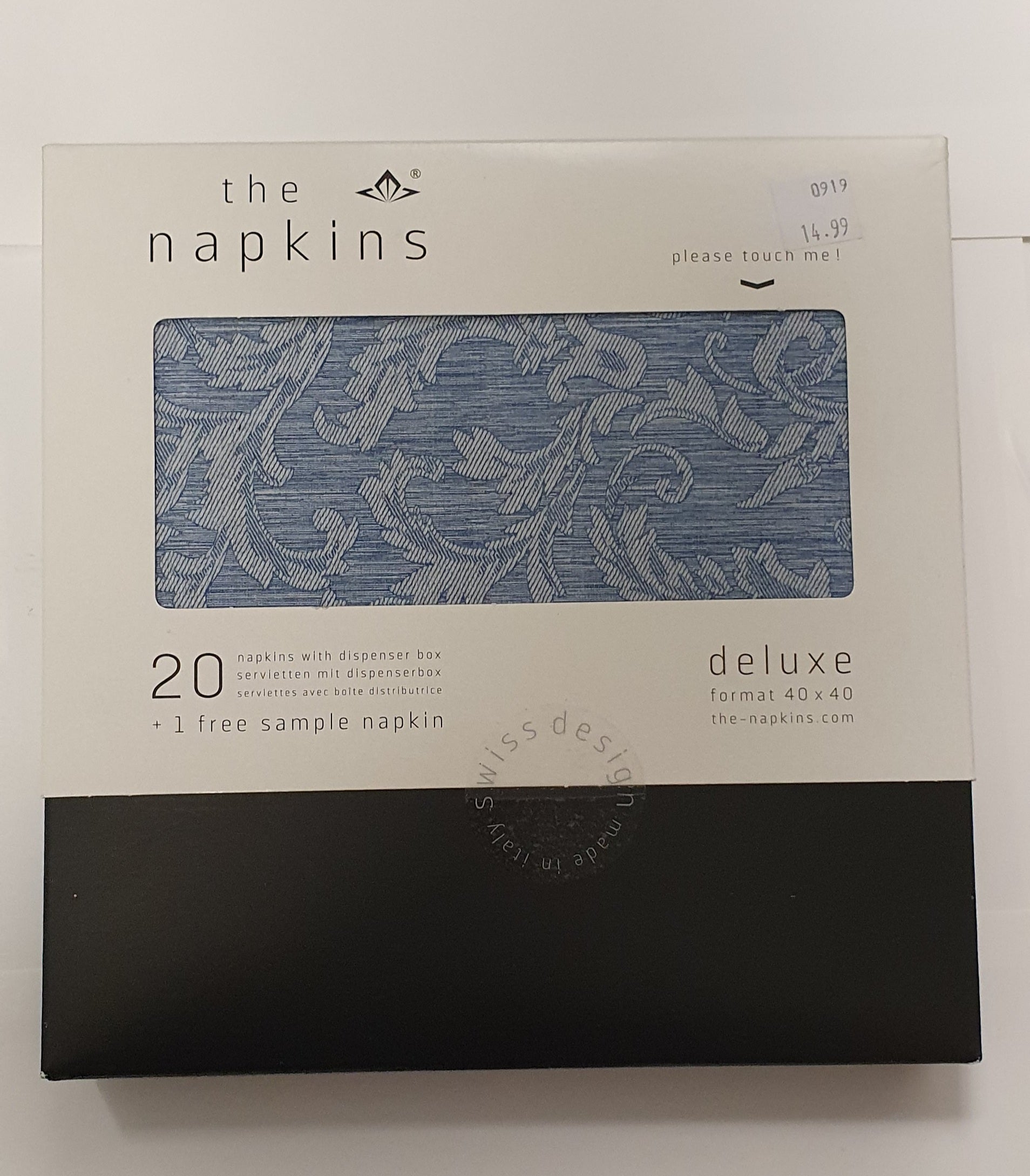 the napkins Blue Floral Deluxe Luncheon Napkins 20ct