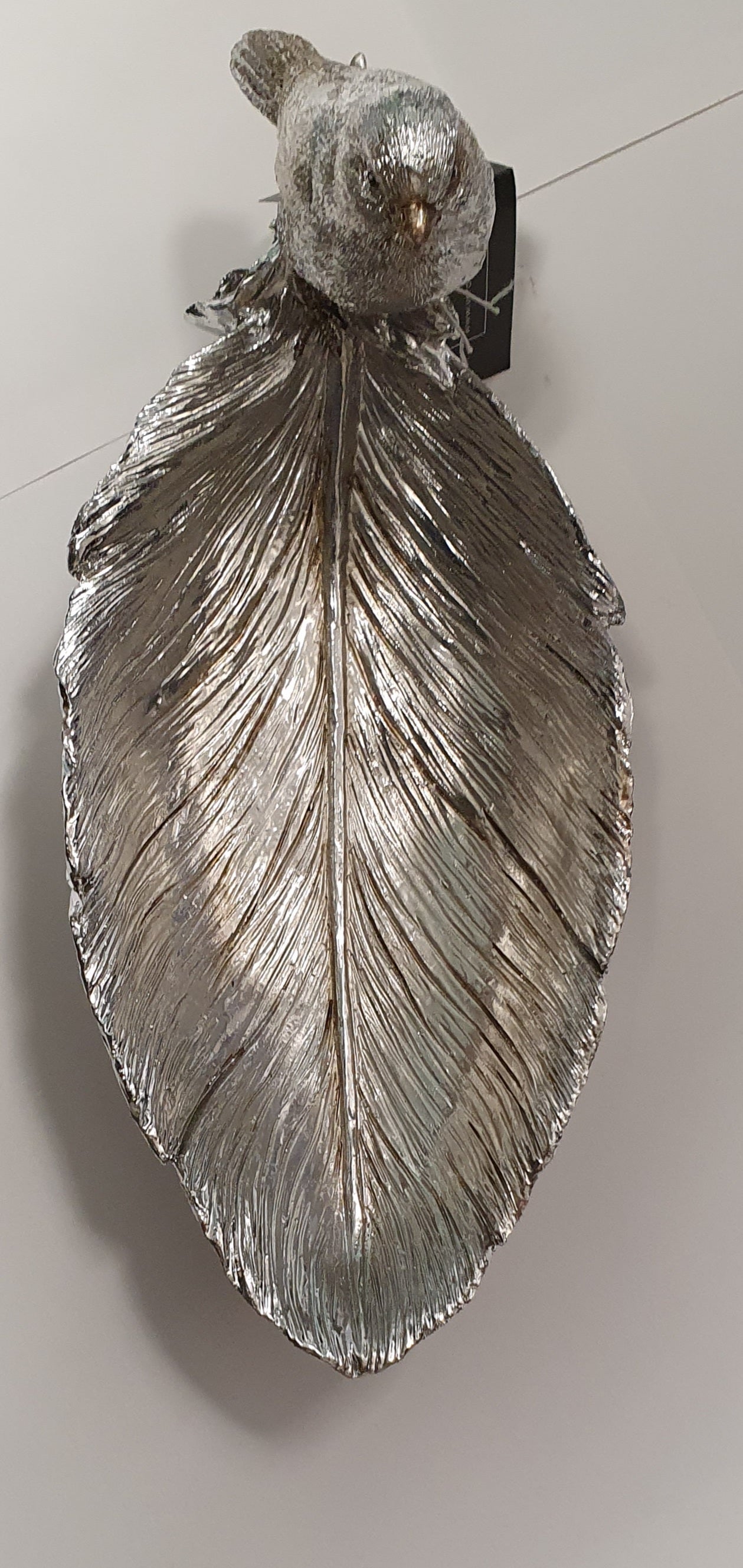 Silver Leaf Bowl/Bird 9x4x3