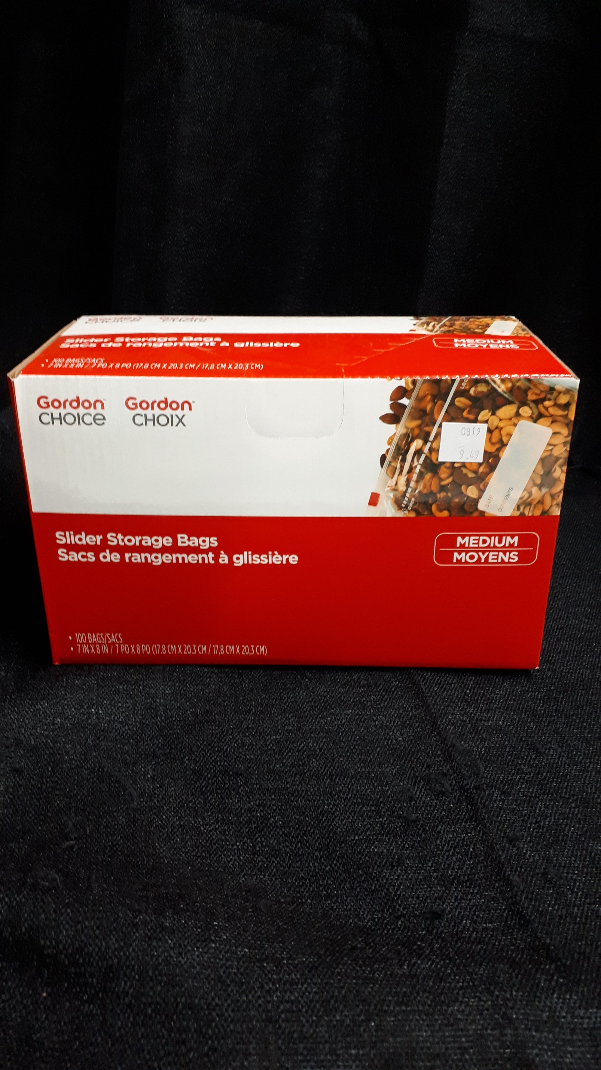 slider storage bags medium 100 ct gordon choice