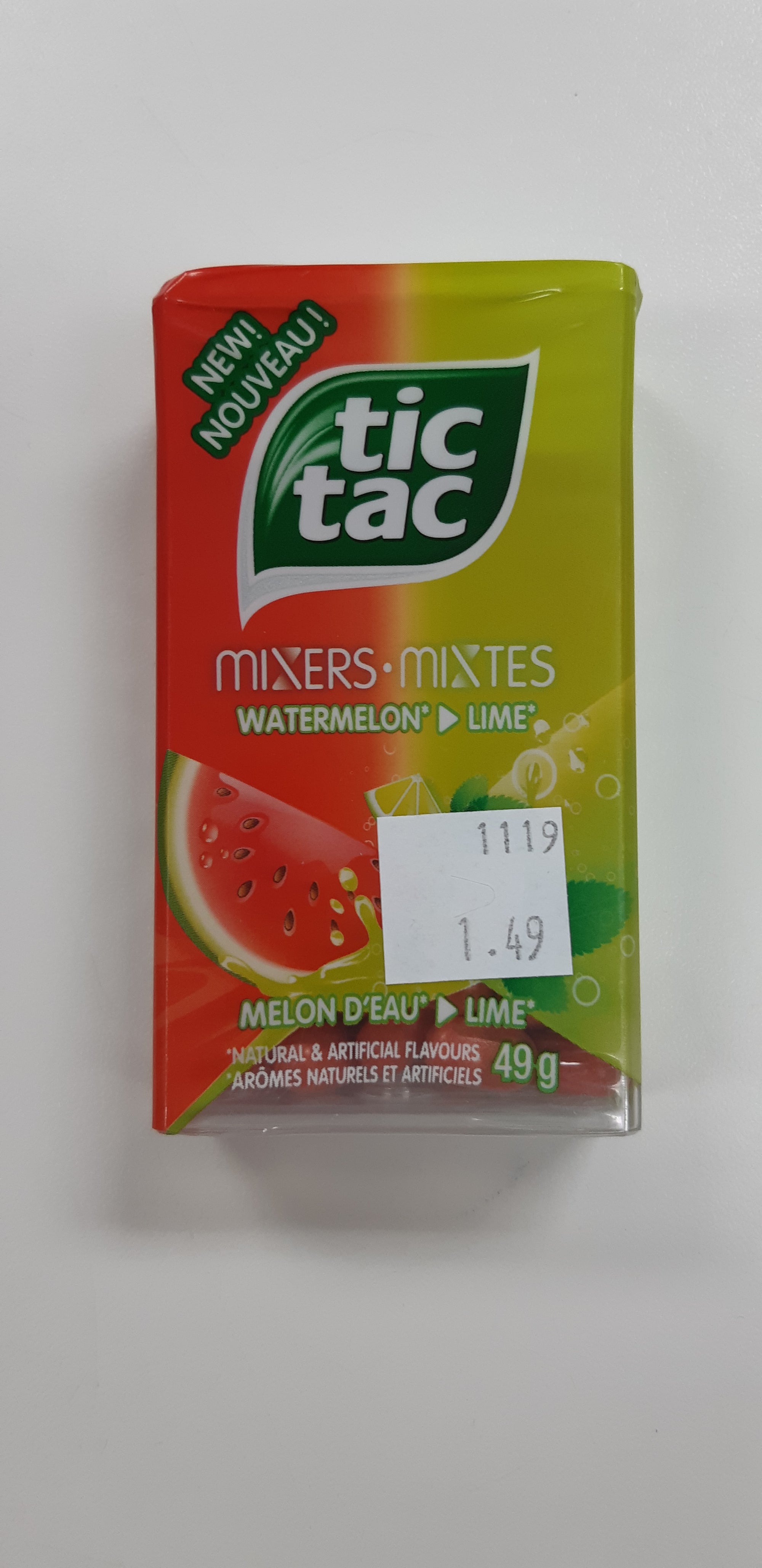 Tic Tac Mixers Watermelon- Lime Artificially Flavored Mints 49g